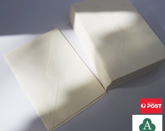 80 enveloppes C6, enveloppes ivoire pour invitations de mariage, 162 mm x 114 mm, 110 g/m²