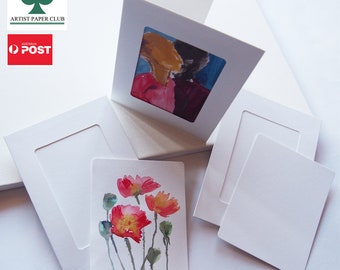 Blank Photo Frame Cards, Frame-Enhanced Greeting Cards Kit, White with Die Cut Window, 300GSM, 8 Kits