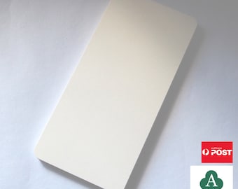 Blank DL Cards, Flat, Ivory, Rounded  99 x 210mm, Pack of 120