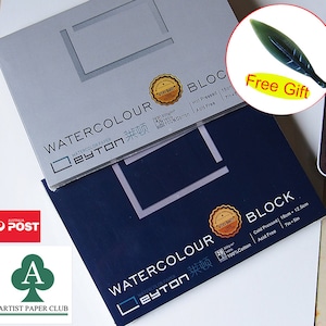 Watercolour Paper Block, 300GSM 100% Cotton Watercolour Paper Pad, Professional Watercolour Block, 20 Sheets