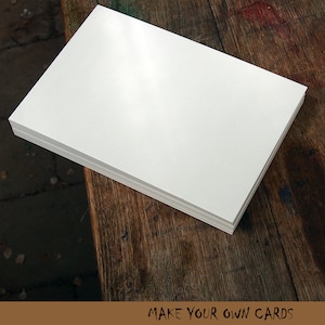 100 x Blank Flat Cards, A6 Ivory Cards, Premium Cardstock, Artist Supplies, 300GSM