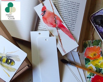 Blank Watercolour Bookmarks,Tags,100% Cotton Artists&#39; Quality Paper, 300gsm,Pack of 40