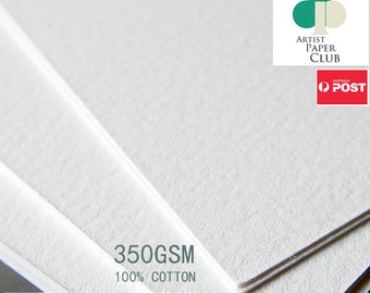 Leyton Aquarellpapier,100% Baumwolle 350g/m² Feinstes Künstler Qualitätspapier, kalt gepresst,10 Blatt