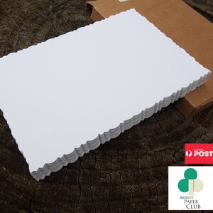 50 cartes en papier cartonné festonné, papier de mariage à faire soi-même, style romantique vintage, 250 g/m², 10 x 15 cm