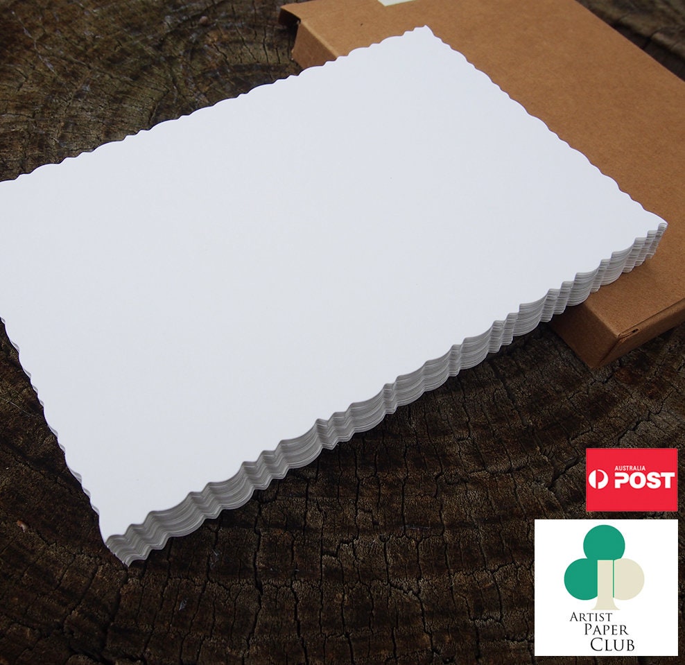 50 X Scalloped Cardstock Cards DIY Wedding Paper Romantic Etsy Australia