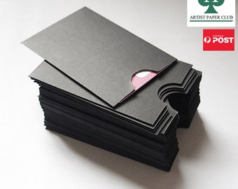 100 X Gift Card Sleeves, Hotel Access Card Sleeves, Key Card Holder, Black/ White, 150GSM Paper, 3.5'' x 2.4''