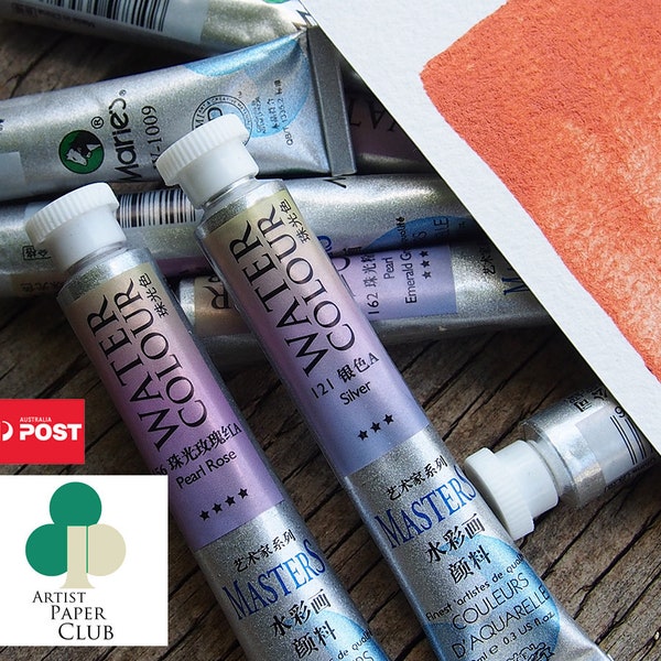 Marie's Masters Finest Quality Artists' Watercolour Paint 9ml Tube - Pearl Colours