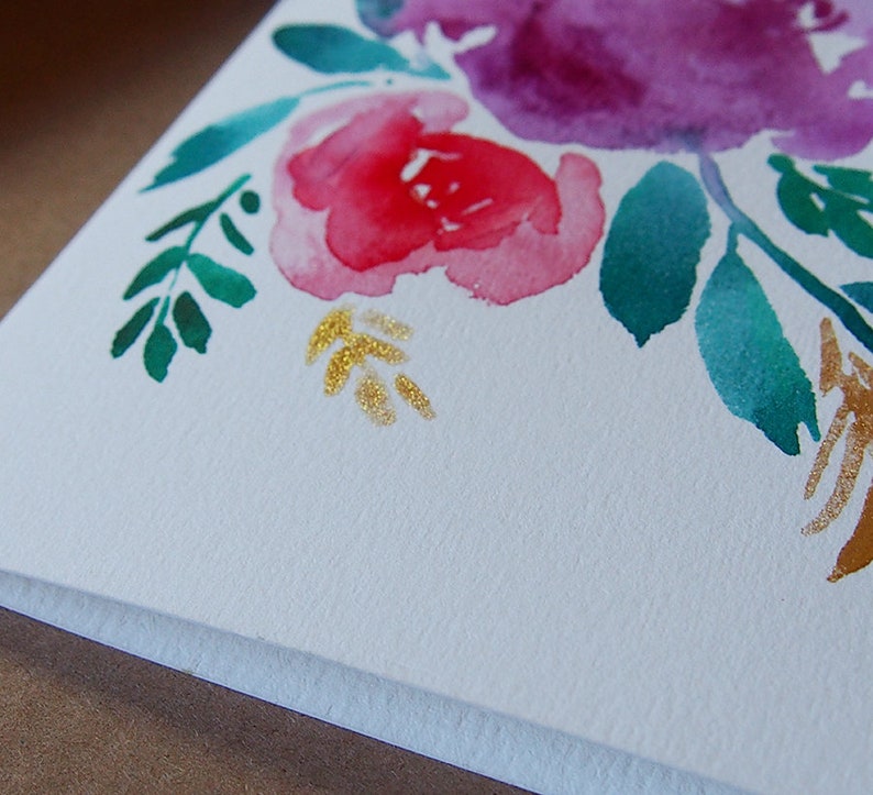 100% Cotton Watercolour DIY Cards,Folded Blank 20x Cards & 20x Envelopes,300gsm image 4