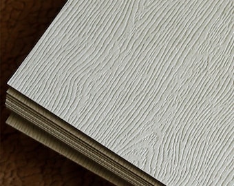 Wood Grain Textured Cardstock, 250gsm Premium Cardstock, DIY Printable Wedding Paper, A4, 20pcs - Grey