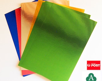 Reflective Mirror Effect Cardstock, A5 Card Mix Pack, 250gsm Premium Cardstock,  20pcs