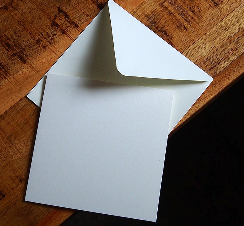 10 X Folded Blank Cards & Envelopes Set Etsy