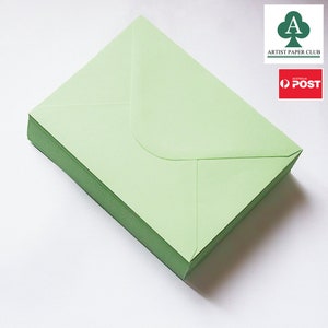 120X Invitation Envelopes, Mint Green Envelopes,133mm x 184mm, for 5''x7'' Cards,120GSM,
