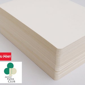 Blank A6 Ivory Cards, Flat, Rounded, 300G, Pack of 120