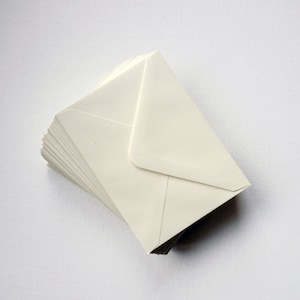 Mini Ivory Paper Envelopes, For Gift card, Business Card, 4"x 3", Pack of 100