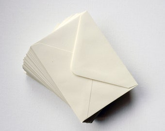Mini Ivory Paper Envelopes, 120G, For Gift card, Business Card, 4"x 3", Pack of 100