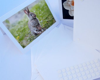 Blank Photo Mount Cards, Picture Frame Greeting Cards, White With Classic Emboss Frame, 300GSM, 10pcs/60pcs