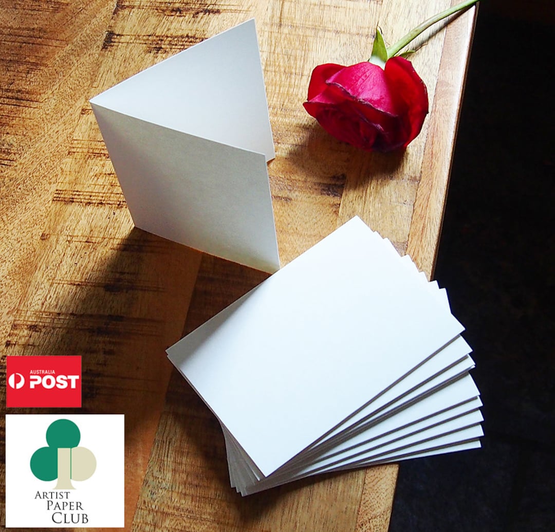 10 X Folded Blank Cards & C6 Envelopes Set, 300GSM DIY Cards, Premium