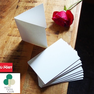 10 X Folded Blank Cards & C6 Envelopes Set, 300GSM DIY Cards, Premium Quality