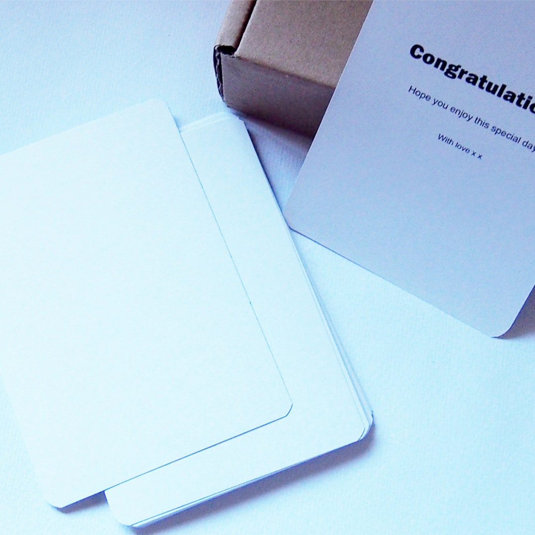 A6 Blank Flat Cards, Printable Pearlised Cards, Rounded Corners Cards ...