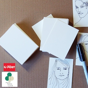 ATC Blank Artist Trading Cards,300gsm Premium Cards,89mm x 64mm, Pack of 100