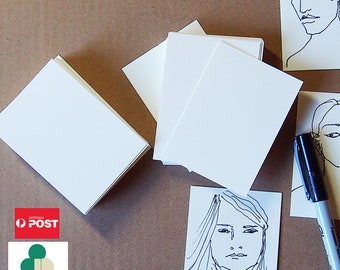 ATC Blank Artist Trading Cards,300gsm Premium Cards,89mm x 64mm, Pack of 100