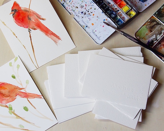 Cartes papier aquarelle Arches 10 feuilles, 100% coton 300gsm Papier  dartiste, 4''x6'' pouce -  Canada