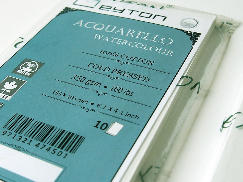 Leyton Watercolor Sketchbook 9x14cm Cold Pressed/Hot Pressed 300gsm  100%cotton