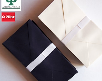 DL Envelopes, Ivory Envelopes for Wedding Invitations, Fleck Wallet Gummed Diamond Flap,220mm x 110mm, 80pcs