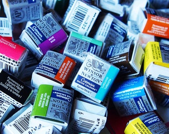 Winsor & Newton Cotman - Medios recipientes para pintura de acuarela, recambios, 40 colores a elegir
