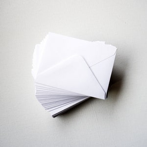 Mini White Paper Envelopes, For Gift card, Business Card, 120GSM, 4"x 3", Pack of 100