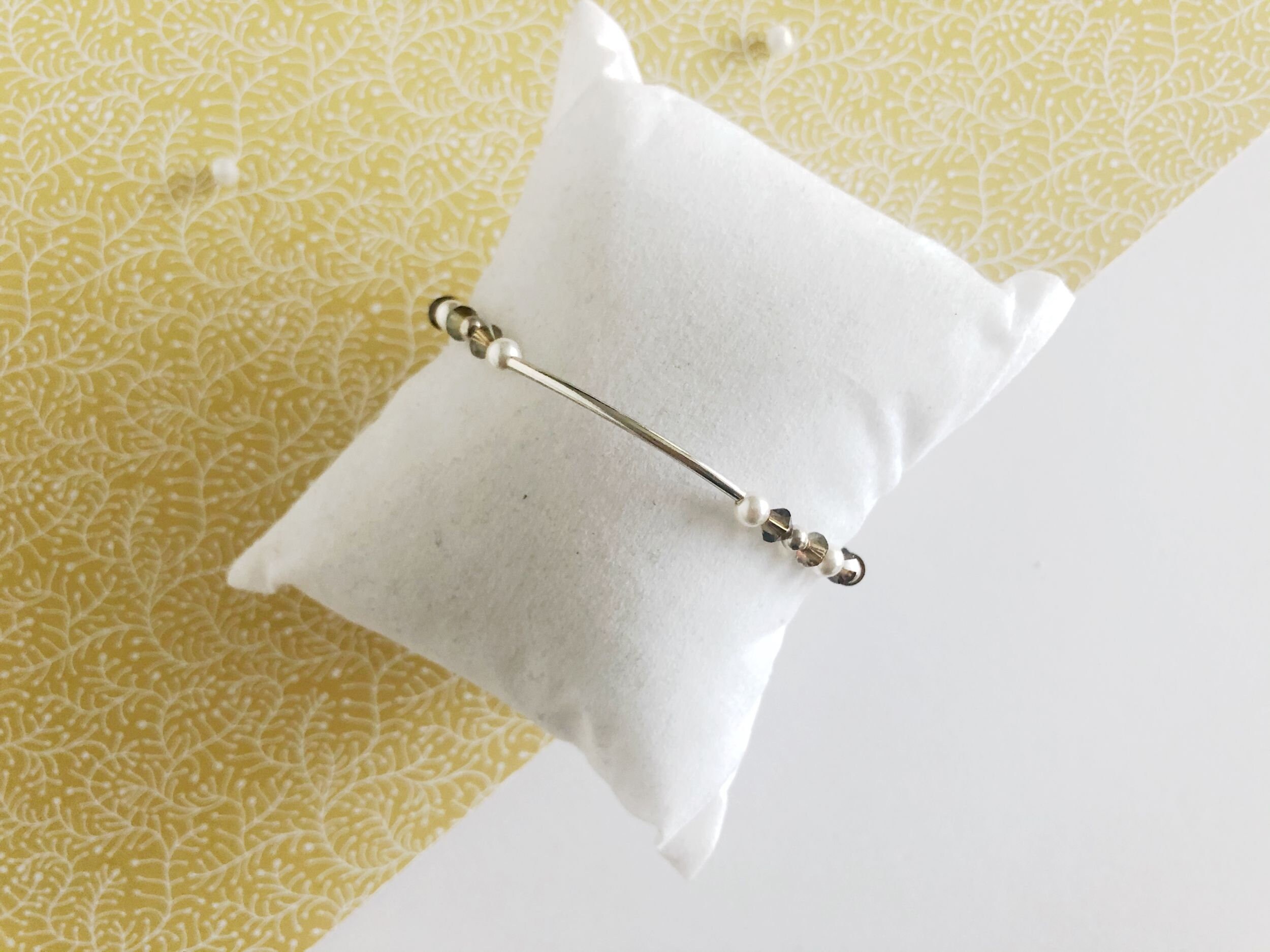 Julie Julsen Armband 925/- Sterling Silber Vergoldet 4 Perlen 19cm Lang