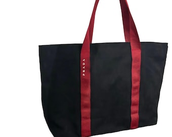 Vintage Prada Canvas Tote Bag