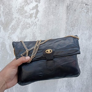 Authentic Vintage Celine Chain Leather Triomphe