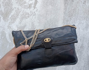Authentic Vintage Celine Chain Leather Triomphe