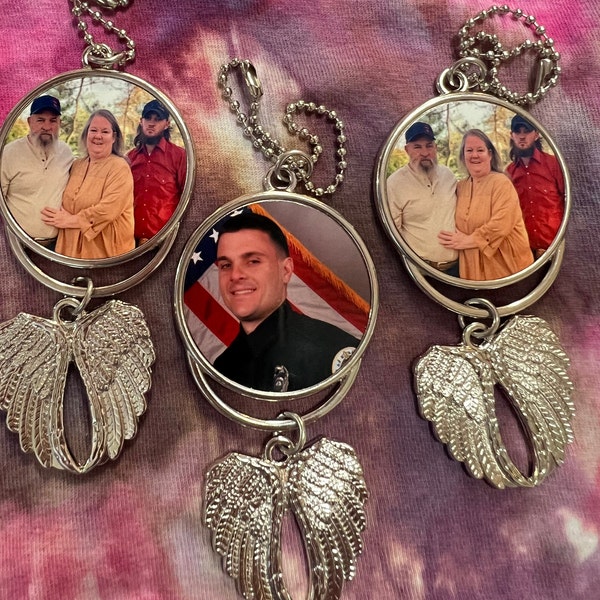 memory key chain, wings keychains, memory key chain, picture keychain, Mothers day, Mirror Charm, Remembrance Key Chain, fathers day,