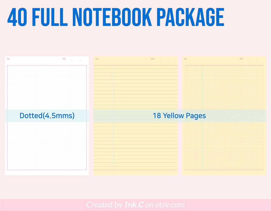 40 Digital Note taking Notebook Full Package for all students Etsy