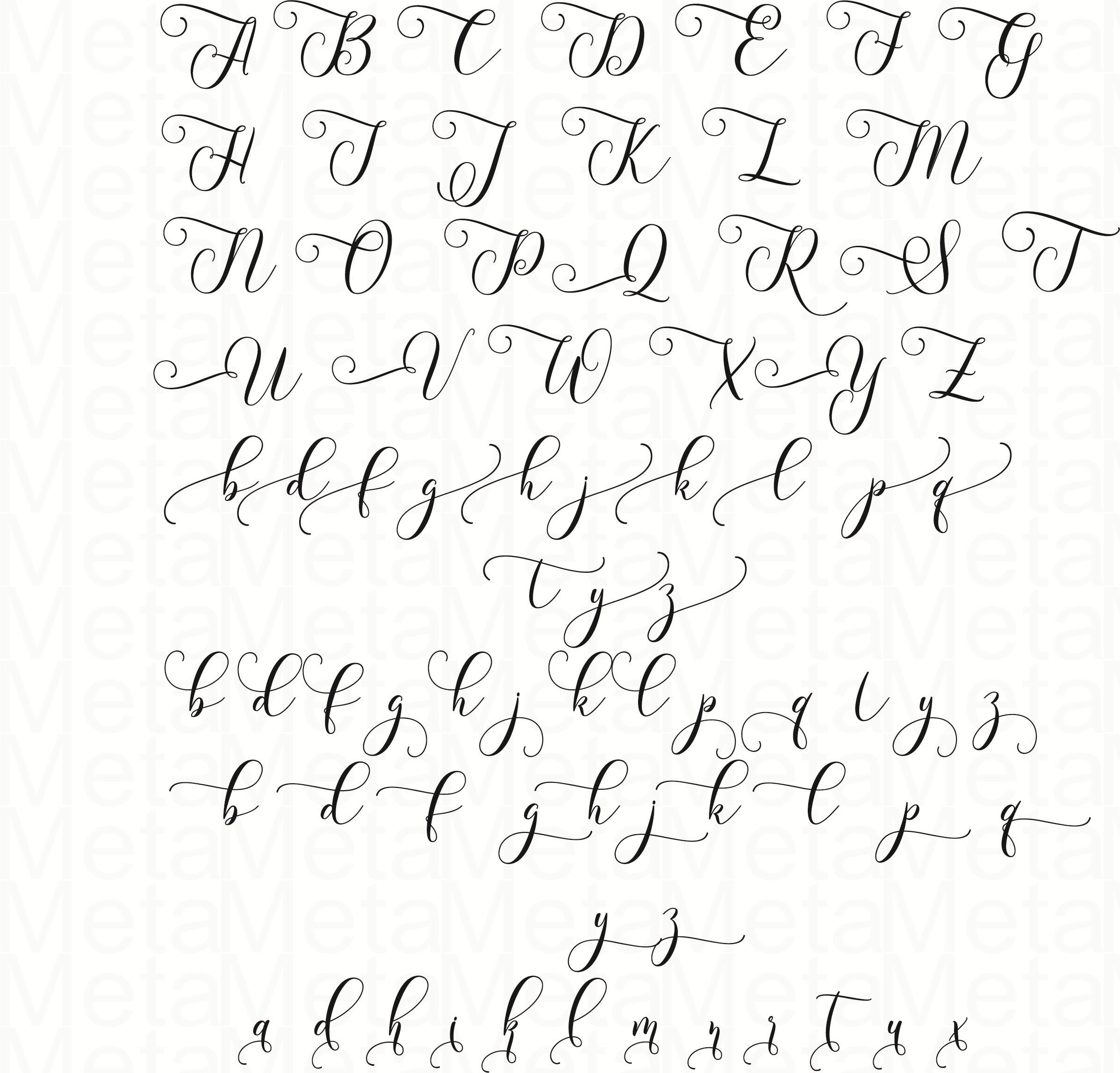 Svg Schriftart Cricut Schriftart Silhouette geschnitten | Etsy