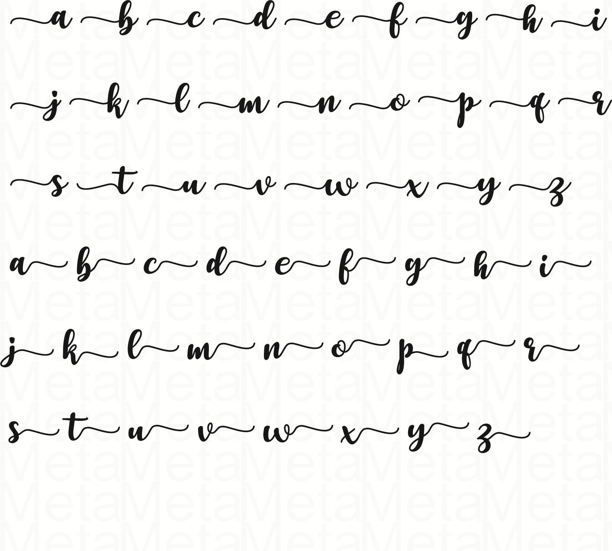 Free Cursive Font SVG For Cricut