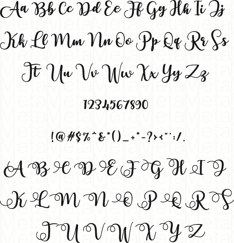 Free Cursive Font SVG For Cricut
