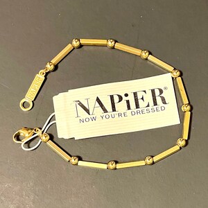 Bracelet Goldtone 7.5&quot;  by Napier