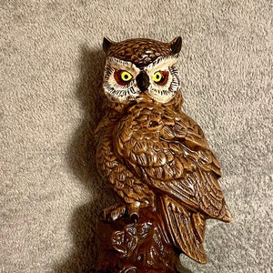 12&quot; Great Horned Owl Ceramic From a Byron Mold B4