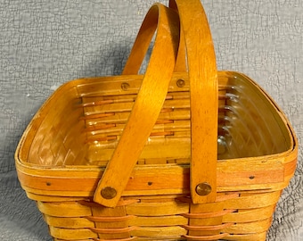 Longaberger Basket Vintage Made of Maple Wood in Ohio, 10" Sq