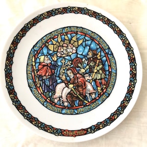 8.5&quot; Plate D’Arceau-Limoges, Joyeuse Nouvelle #BE184, 8.5” Made in France