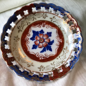 4.5” Oriental Bowl with Pierced Xs around Rim