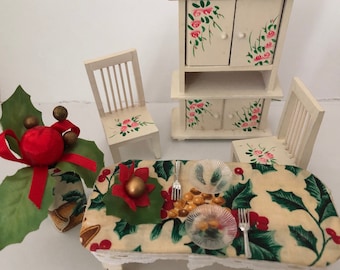 Furniture Dollhouse Kitchen Christmas Theme