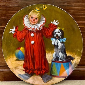 Plate, Tommy the Clown, Plate I in the McClelland Children’s Circus Collection, A Limited Edition