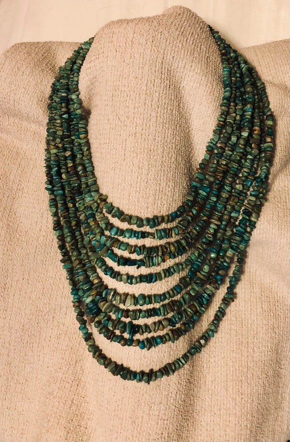 10 Strand Turquoise Necklace
