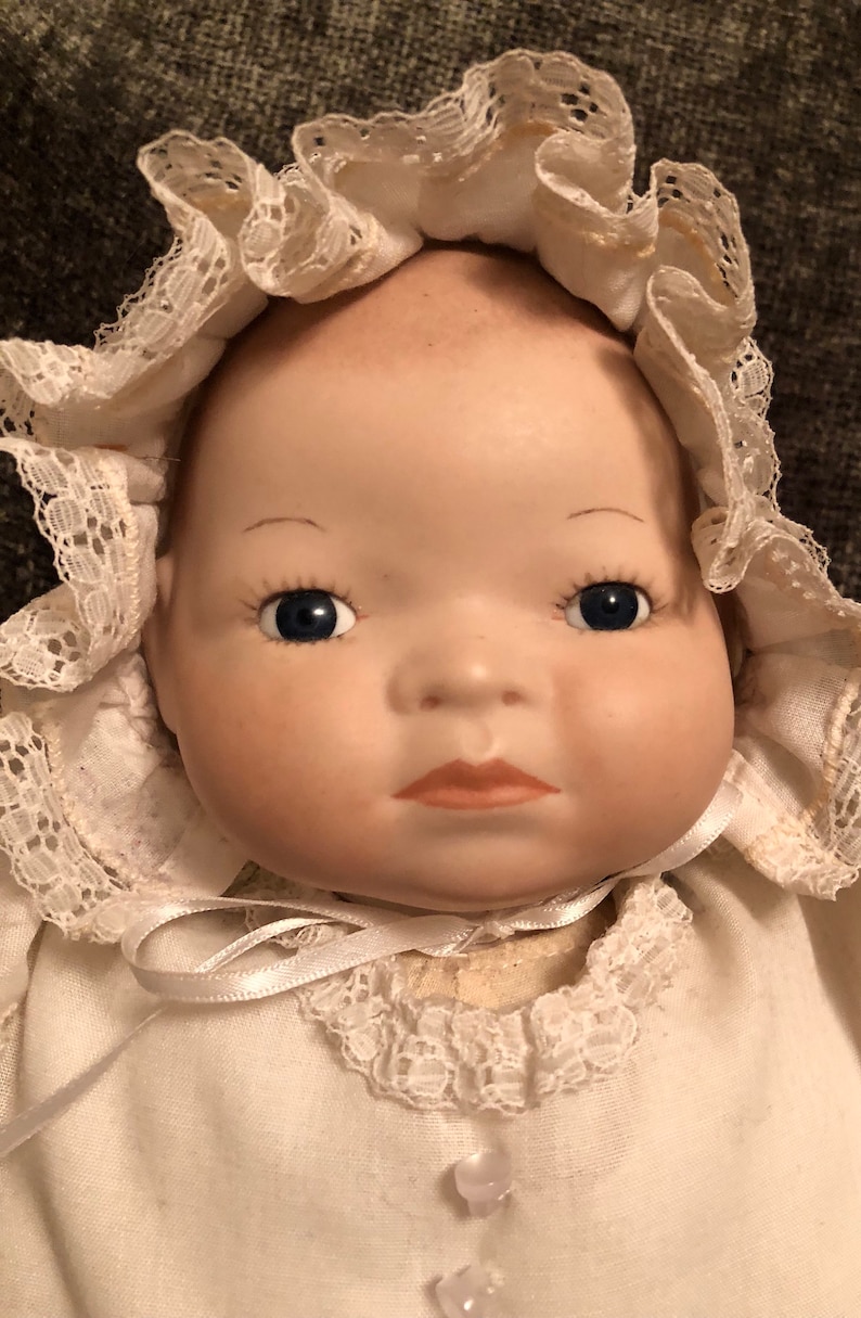 Vintage baby doll in christening gown Etsy