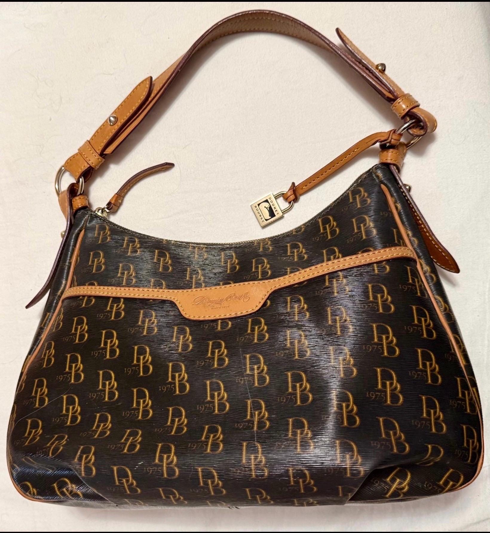 Dooney & Bourke Women's Pebble Grain Hobo Leather Shoulder Bag in Black