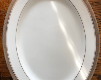 Legendary Crestwood Platinum 13” Oval serving platter by NORITAKE